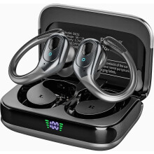 Écouteurs sans fil, écouteurs Bluetooth sport, écouteurs avec 75 heures d'autonomie et indicateur de batterie LED, écouteurs à réductio