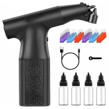 Ladattava kannettava airbrush-setti, 3-nopeuksinen säädettävä ja 100 kertakäyttöistä suutinta (0,3/0,4/0,5 mm) pienoismallien maalaukse