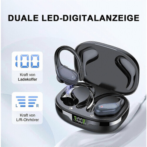 Écouteurs intra-auriculaires Bluetooth 5.3 BX-17 avec microphone - Noir 1