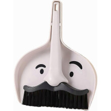 Ensemble mini-brosse, balai de cuisine, pelle et balayette (style barbe)
