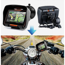 Waterproof 4.3" Motorcycle GPS Navigation for Car Motorbike Bluetooth Sat Nav 8GB With US Map