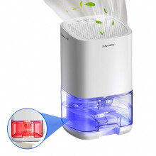 Petit déshumidificateur portable de 1000 ml pour chambre et salle de bain, idéal pour la maison, les chambres et les camping-cars. Écla