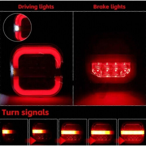 2025 New Wireless Trailer Lights Kit, LED Rear Tail Lights Dynamic Stop Brake 1