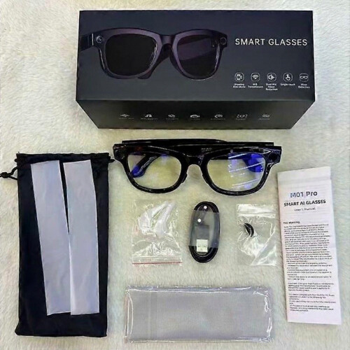 M01 Pro Smart AI Glasses with 8MP Camera, Real-Time AI Translation, Object Recognition, Open-Ear Audio 2