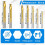 7PCS Titanium Coated HSS Twist Drill Bits, 3-10mm Serrated Side Cutting Drill Bit, Hex Shank Serrated Cutting Drill Bits 7