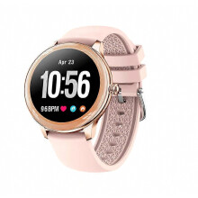 V33 Smartwatch voor dames met HD-kleuren, Bluetooth, lichaamstemperatuurmeting, slaapmonitoring en bloedzuurstofmeting.