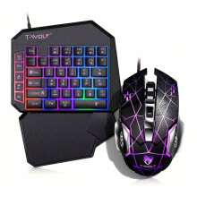 Single Keyboard and Mouse 40 Keys One-Handed Game Keyboard With Backlight