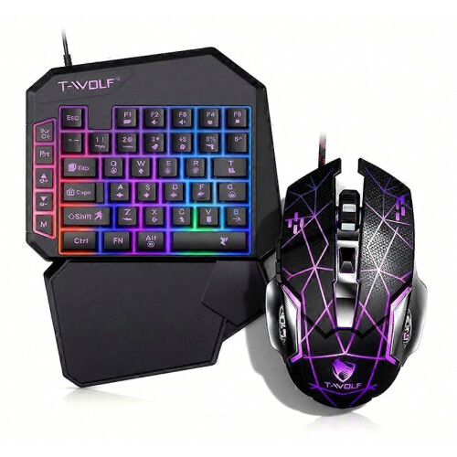 Single Keyboard and Mouse 40 Keys One-Handed Game Keyboard With Backlight