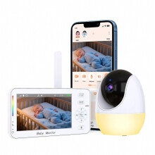 OHP ABM206 WLAN-Babyphone – 4,3-Zoll-Bildschirm, 1080p, 300 m Reichweite, Gegensprechanlage