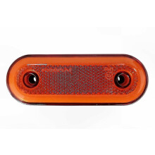 Paquete de 10 luces de posición LED ovaladas con 20 LED, 24 V, color naranja ámbar para remolque, camión o furgoneta.