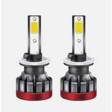 Paquete de 2 faros antiniebla LED 9006 HB4, 3000K amarillo, 30W, 3000LM, bombillas DRL de alta potencia para vehículos.