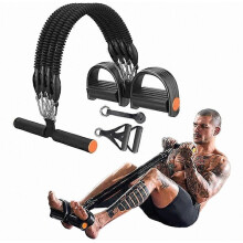 Juego de bandas de resistencia con pedales - Bandas de ejercicio - Banda de tensión multifuncional - Expansor abdominal