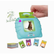 Cartes éducatives, jouets éducatifs pour les tout-petits de 1 à 6 ans, jouets préscolaires pour l'écoute de 224 mots (bleu français)