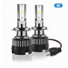 Bombilla LED H7, 120W 20000LM 6500K Blanco Super Brillante, Kit de conversión de faros LED CSP, Resistente al agua IP67, Plug and Play,