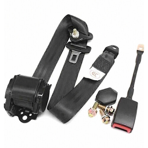 Universal 3-point vehicle seat belt adjustable retractable automatic
