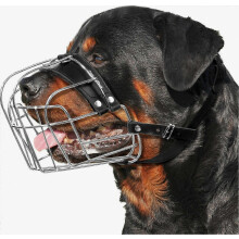XL-Metallmaulkorb für große Hunde – Robuster Rottweiler-Maulkorb – Extra großer Maulkorb für bellende und beißende Cane Corsos und Ma