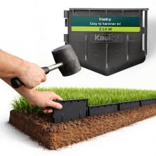 Kasky Easy-to-Install Lawn Edging Border, Recycled Plastic, 21.4 m