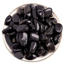 Hisredsun 2.1 lb Black Decorative Stones,2-3cm Natural Polished Pebbles