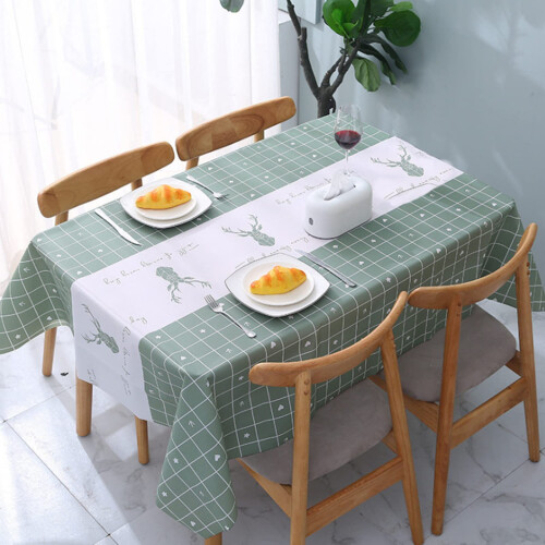 Aisszhao 137 * 180cm Wipe Clean PVC Tablecloth,Rectangular Large Easy Care Table