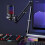 Microfono da gaming con braccio snodato, supporto per treppiede, microfono USB RGB per PC, ideale per podcast, video e streaming, micro 2