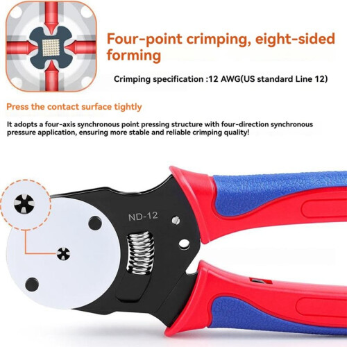 För Deutsch  Crimp Tool 20 Connector Tool 4 Way Indent 8 Impression Type Closed Crimper Pin Crimping Tool C