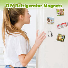 32X Sublimation Blanks Fridge Magnet for Home Kitchen Refrigerator Magnets Sublimation Magnets Fridge DIY Decorative