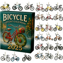 Calendrier de l'Avent 2026 sur le thème du vélo - Compte à rebours de Noël de 24 jours - A