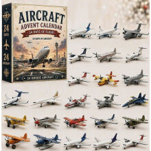 Calendrier de l'Avent de Noël, boîte surprise, 24 modèles d'avions, design 3D WG-26