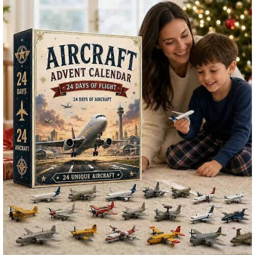 Christmas Advent Calendar Blind Box, 24 Airplane Models, 3D Design  WG-26 1