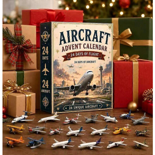 Christmas Advent Calendar Blind Box, 24 Airplane Models, 3D Design  WG-26 2