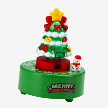 Boîte à musique en forme de sapin de Noël, rotative et portable, cadeau d'anniversaire original et décoratif