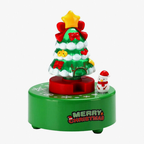 Christmas Tree Music Box Rotatable Portable Birthday Gift Novelty Decorative 1