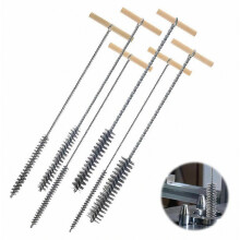 Juego de 6 cepillos para taladro, cepillo de limpieza para agujeros, cepillo limpiador de tuberías, cepillo de acero inoxidable para agujeros.