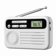 Draagbare zakradio, oplaadbare persoonlijke AM/FM-radio met hoofdtelefoonaansluiting voor school, buitengebruik en noodsituaties.