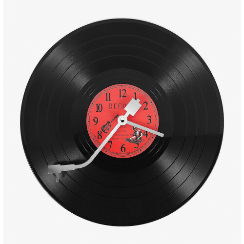 Retro Nostalgic Ultra-Quiet Clock Vinyl Record Personality Wall Clock Cafe Bar Decorative Wall Clock