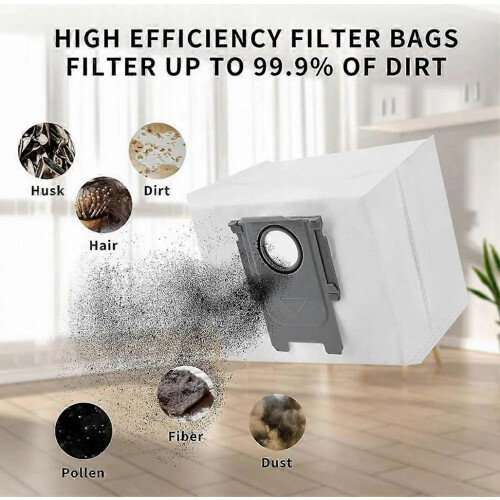 12 Pack Dust Bag Replacement for S7 MaxV Ultra /S7 Pro Ultra / Max+ / Max+Plus / Max /Q5+Vacuum Bag 2