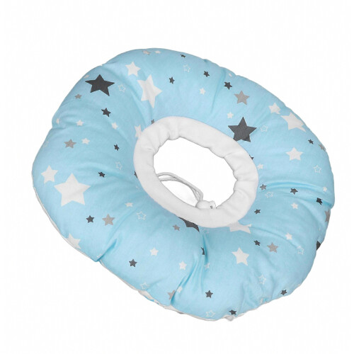 Ear Hole Piercing Pillow Light Blue Star Pattern Pressure Ear Sore Relief Pillow for Side Sleepers 1
