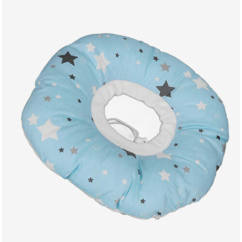 Ear Hole Piercing Pillow Light Blue Star Pattern Pressure Ear Sore Relief Pillow for Side Sleepers 2
