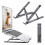 Laptop Stand,Height Adjustable Heat Dissipation Desktop Stand,Foldable Anti-Slip Computer Holder Silve 1