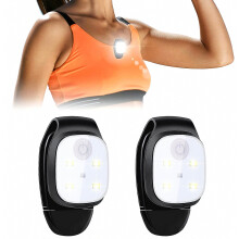 2 PCS Outdoor Night Clip on Running Lights Reflective USB Rechargeable LED Light Small Lightweight Running Gear