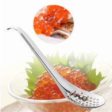 Caviar Maker Box, Spherification Spoon, Silver Cooking Kitchen Tool Cuisine Strainer, Durable Caviar Spoon Egg