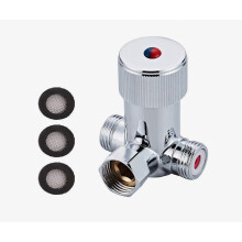 Adjust Tempcontrol Thermostatic Mixer Valve,Brass Tempered Valve, Lead Free Solid Brass, G1/2 NPS Male Connections