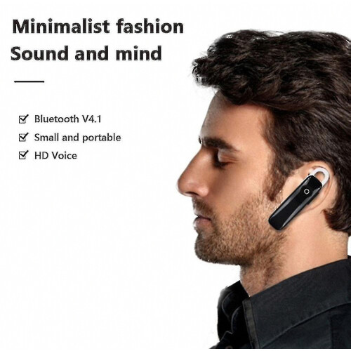 Bluetooth Headset Wireless Cell Phones Earpiece V4.1 With Mic Noise Canceling Hands 1