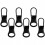 6pcs Replacement Zipper Pull Detachable Zipper Pull Tabs Metal Zipper Pull Extender Zipper Pull Repair Kit 3