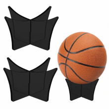 3-teiliger Fußballständer aus Acryl, Ballpräsentationsständer, Fußballhalter, Ballständer, Acryl-Ballständer für Fußbälle