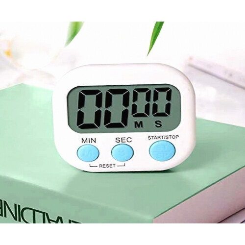 Digital Visual Timer Stopwatch Countdown Timer With Loud Alarm, Magnetic Backing, Stand, (white) 1