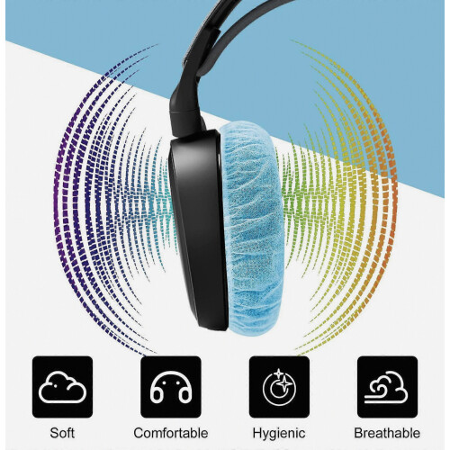 100 Pieces Headphone Earpad Covers, Disposable Non-Woven Fabric Headphone Covers/Headset Covers/Earpad Protector 1