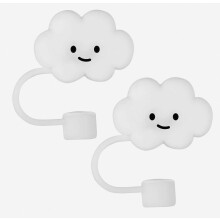 Lot de 2 embouts pour pailles réutilisables, jolis capuchons en silicone, protection anti-poussière pour pailles.