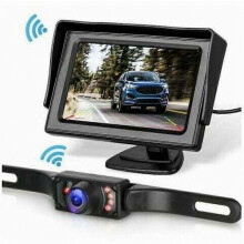 Sistema de cámara de visión trasera inalámbrica para coche/camión/furgoneta/camioneta/autocaravana de 4,3".