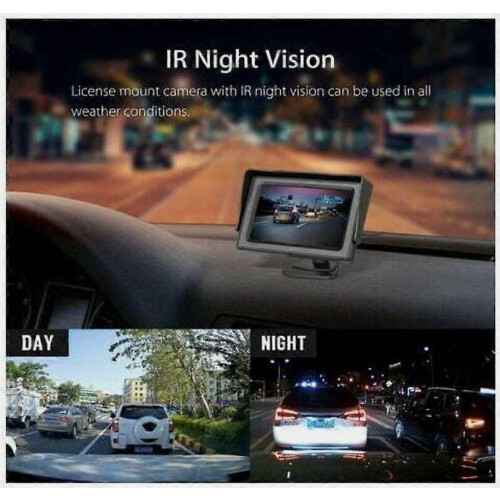 Wireless rear view camera system for car / truck / van / pickup / camper 4.3" 2